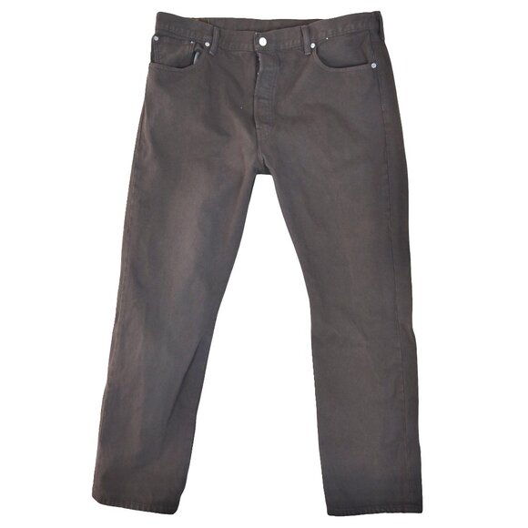 Levi’s 501 Faded Brown Jeans Tagged W40 L32 Straight Leg Button Fly Workwear - Picture 1 of 11